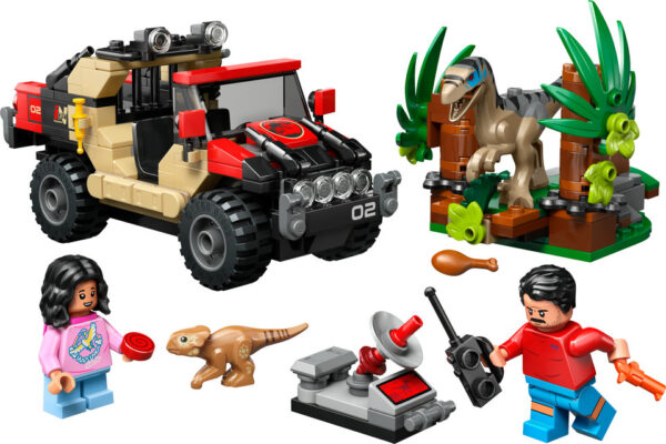 LEGO Jurassic World Ucieczka terenówką przed raptorem 76972, zdjęcie 3