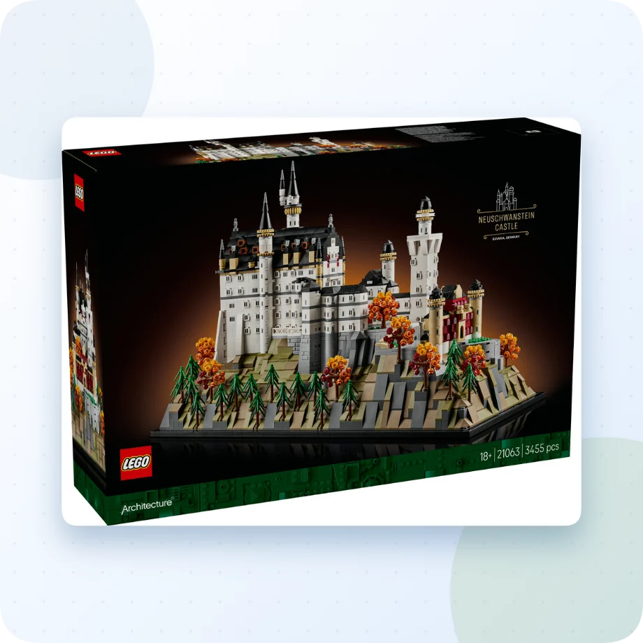 LEGO Icons Zamek Neuschwanstein 21063, zestaw kolekcjonerski