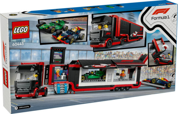 LEGO City F1 Ciężarówka z bolidami RB20 i AMR24 F1 60445, zdjęcie 2