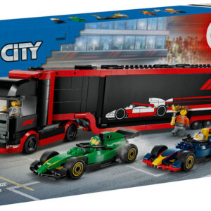 LEGO City F1 Ciężarówka z bolidami RB20 i AMR24 F1 60445
