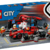 LEGO City F1 Pit stop i mechanika z bolidem Ferrari 60443