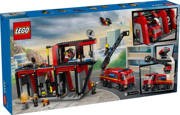 LEGO City Remiza strażacka z wozem strażackim 60414, zdjęcie 2