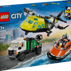 LEGO City Zestaw z Samolotem, Ciężarówką Serwisową i Poduszkowcem 60505