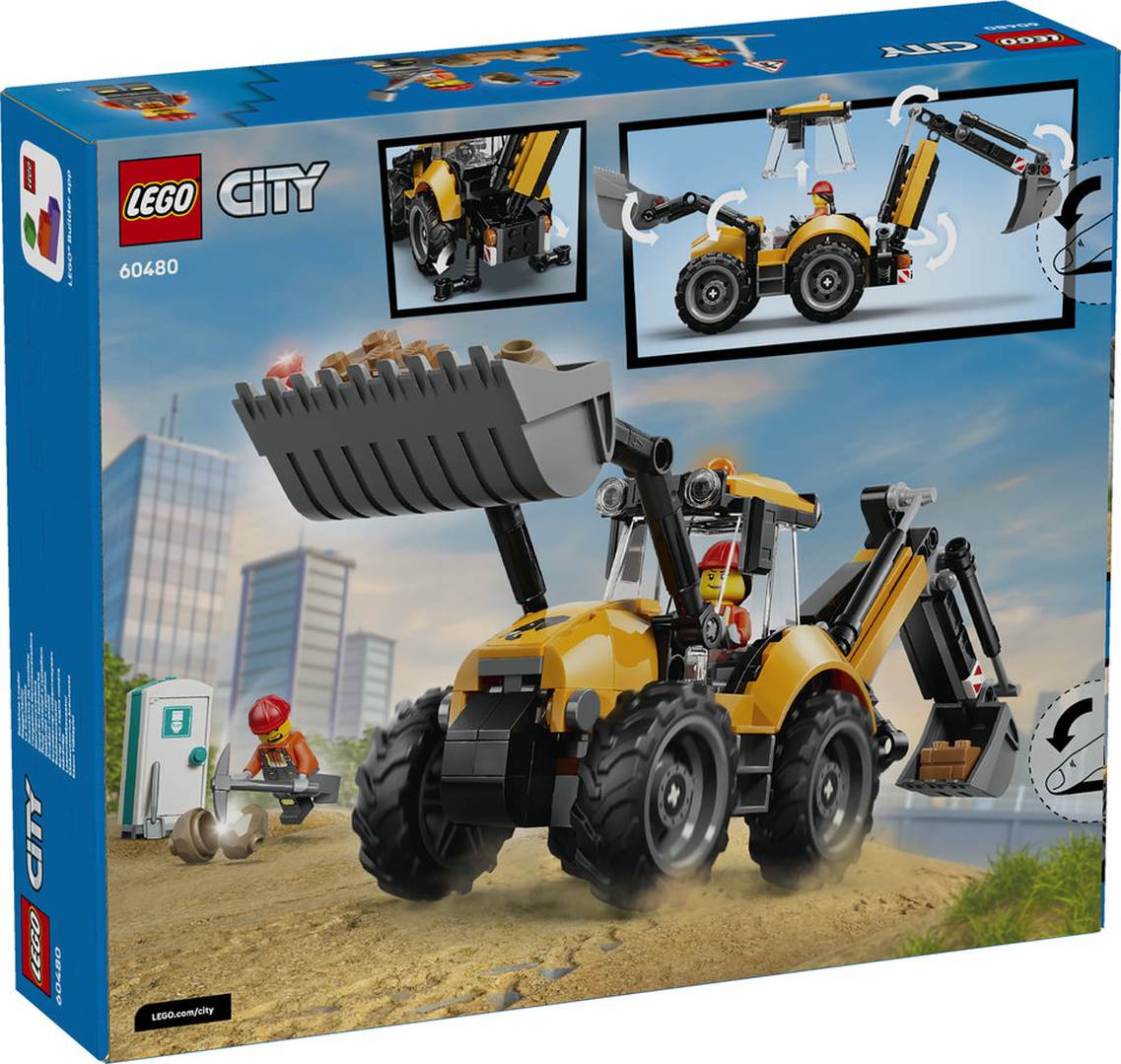 LEGO City Żółta Koparko-Ładowarka 60480 - obrazek 2