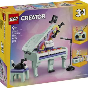 LEGO Creator 3w1 Dekoracyjny Fortepian z Kotem 31392