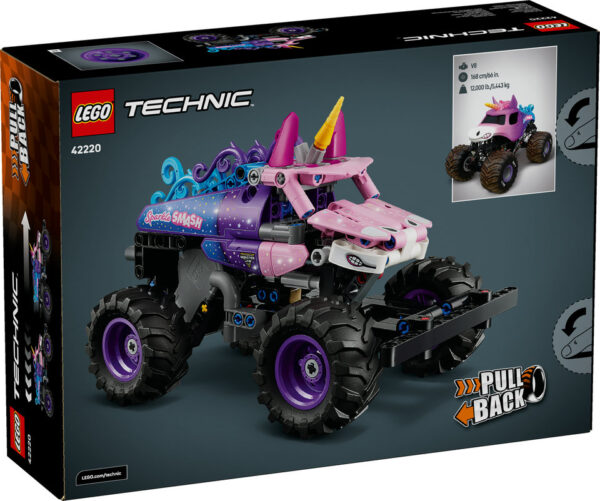 LEGO Technic Monster Jam Sparkle Smash z Napędem Typu Pull-Back 42220, zdjęcie 2