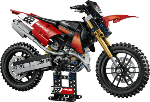 LEGO Technic Motocykl Ducati Desmo450 MX Factory 42238 — zdjęcie 3