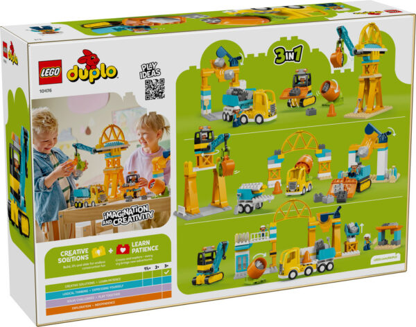 LEGO DUPLO Plac Budowy z Pojazdami 3w1 10476, zdjęcie 2