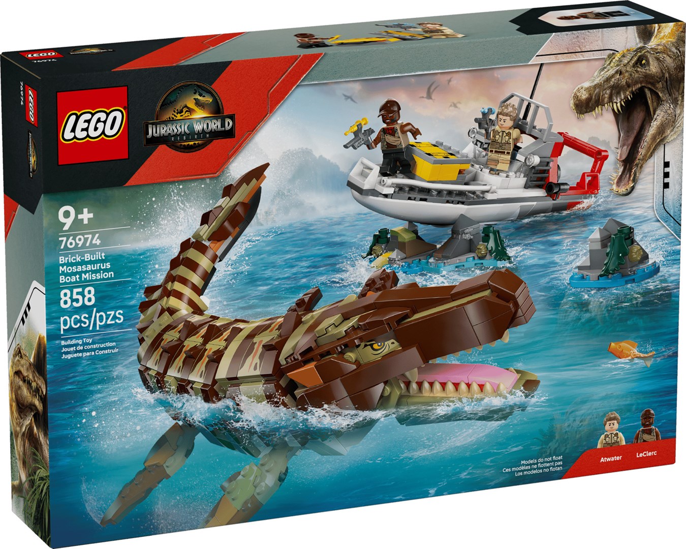 LEGO Jurassic World Misja na łodzi i model mozazaura 76974